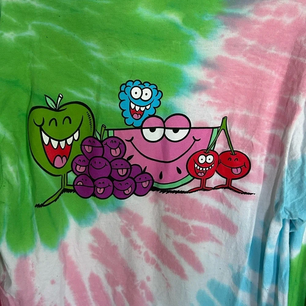 Jolly Rancher Tie Dye Retro Long Sleeve T Shirt Rare 100% Cotton Size Medium
